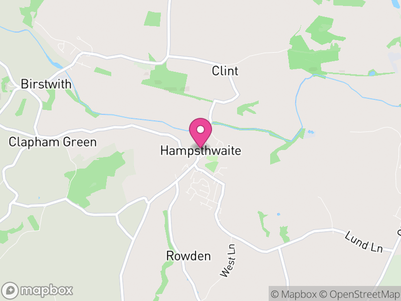 Map of Hampsthwaite, North Yorkshire
