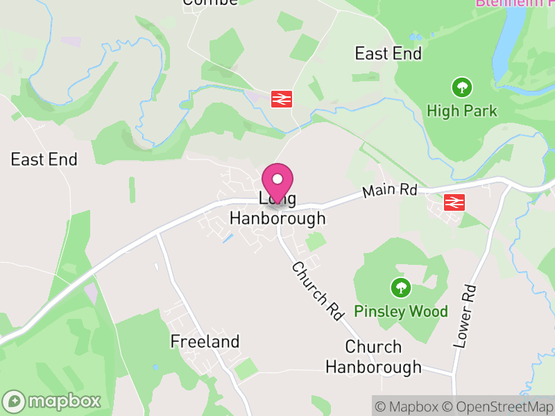 Map of Hanborough, West Oxfordshire