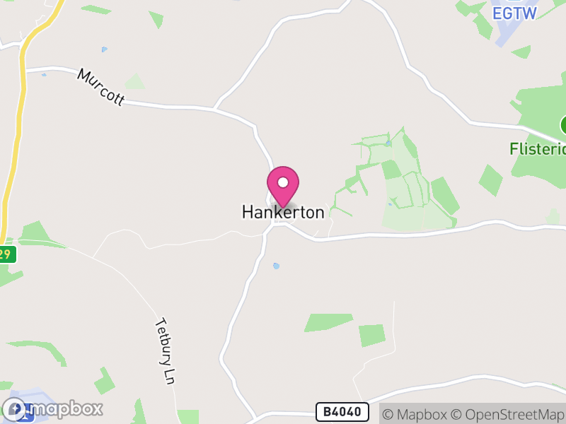 Map of Hankerton, Wiltshire
