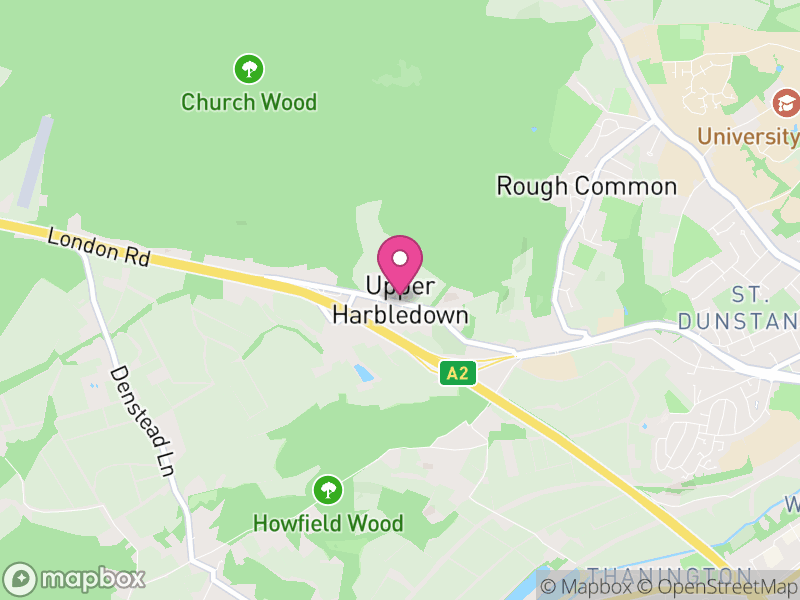 Map of Harbledown and Rough Common, Canterbury