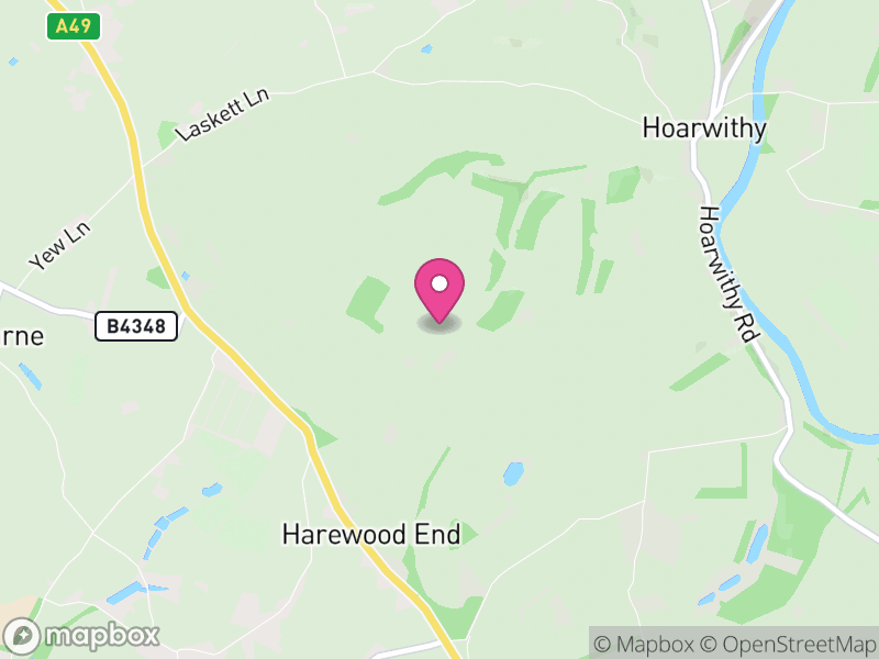 Map of Harewood, Herefordshire