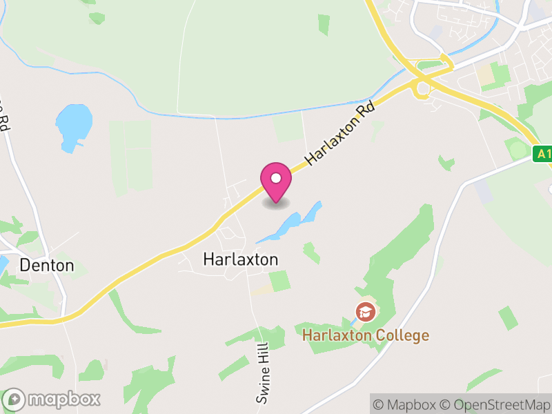 Map of Harlaxton, South Kesteven