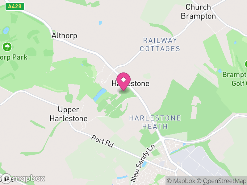 Map of Harlestone, West Northamptonshire