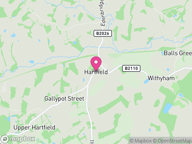 Map of Hartfield, Wealden