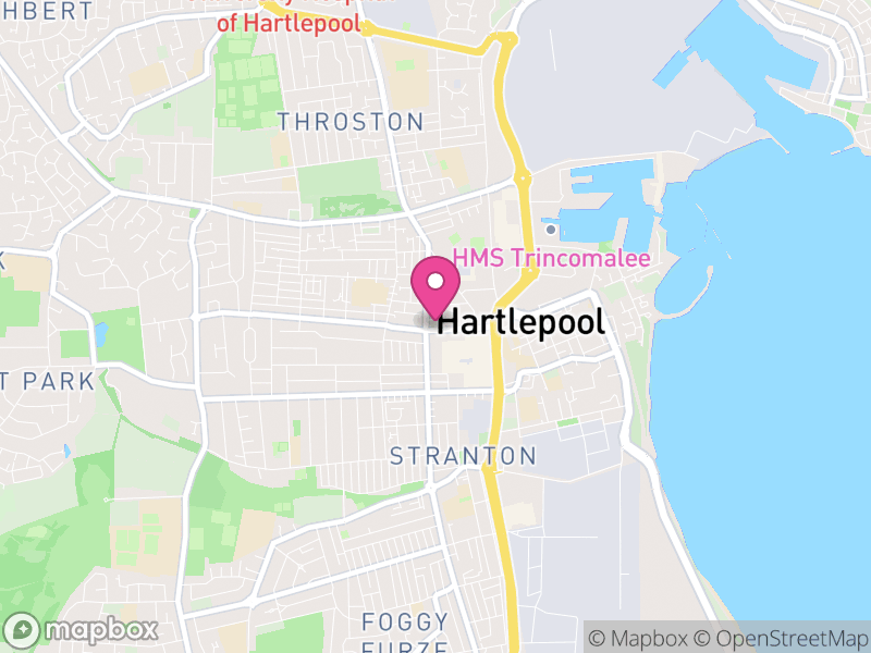 Map of Hartlepool, Tees Valley
