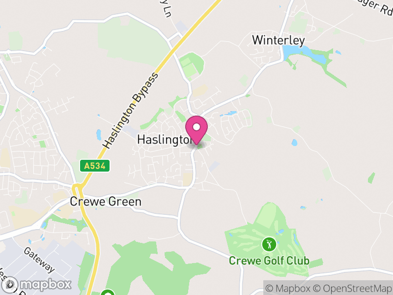 Map of Haslington, Cheshire East, England