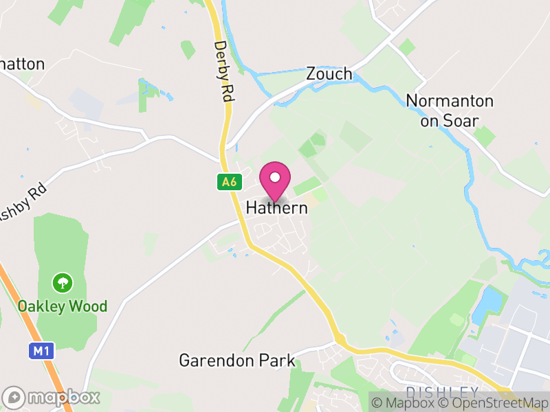 Map of Hathern, Charnwood