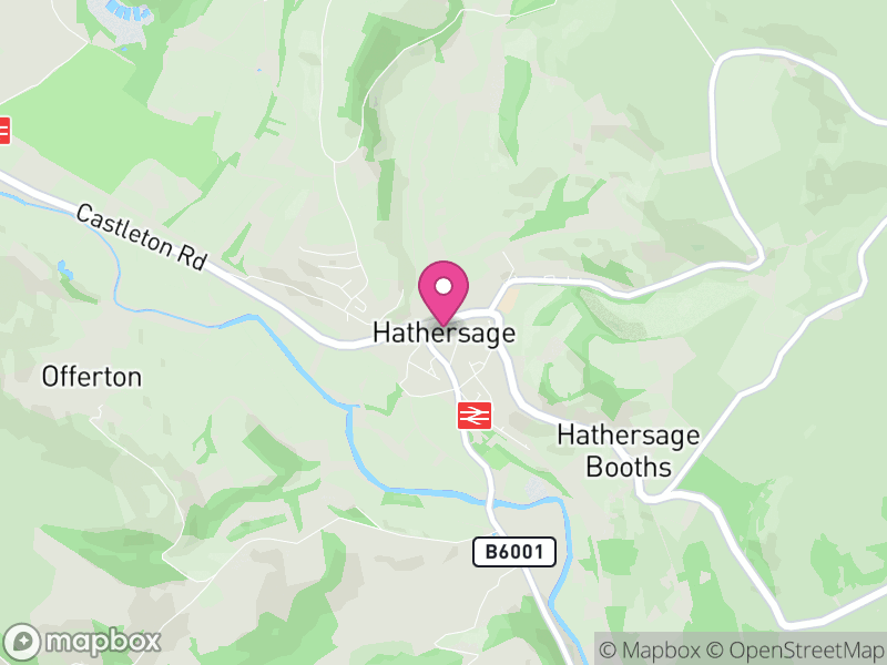 Map of Hathersage, Derbyshire Dales