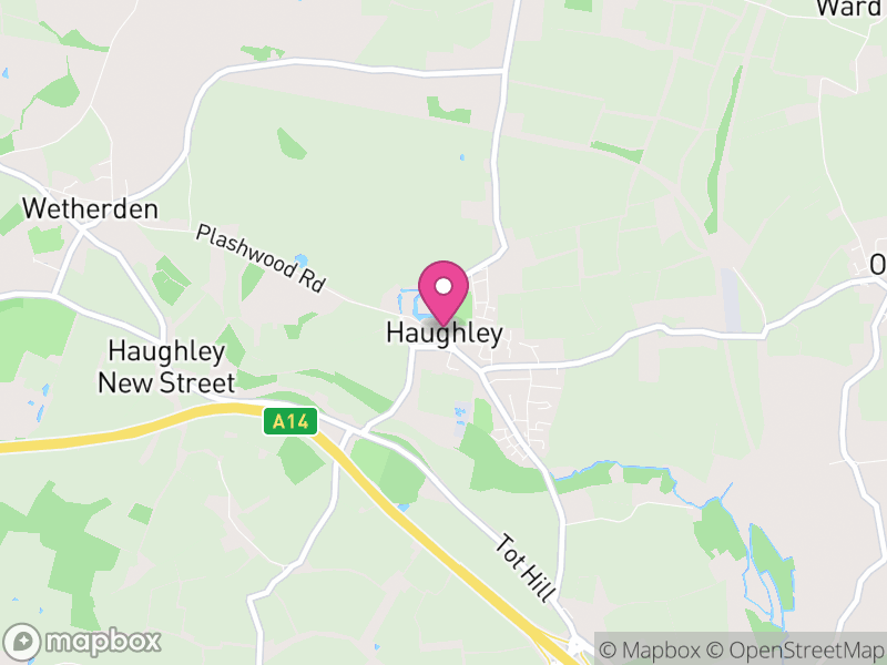 Map of Haughley, Mid Suffolk