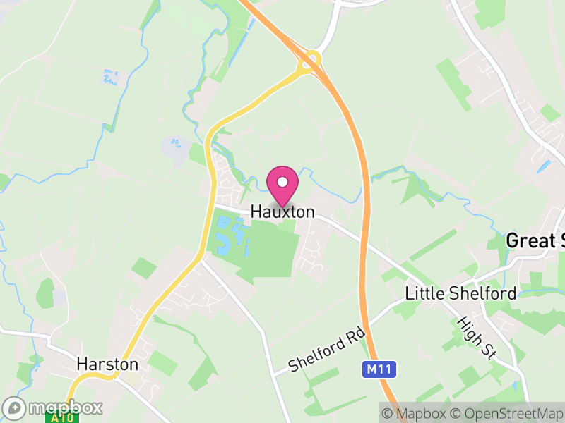 Map of Hauxton, South Cambridgeshire