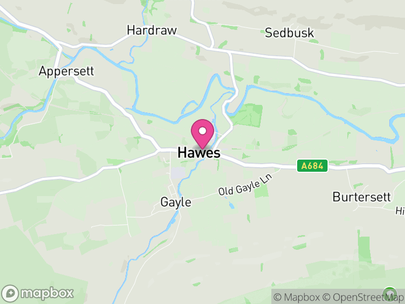 Map of Hawes, North Yorkshire