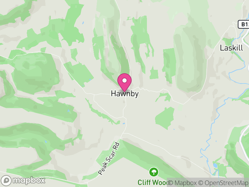 Map of Hawnby, North Yorkshire