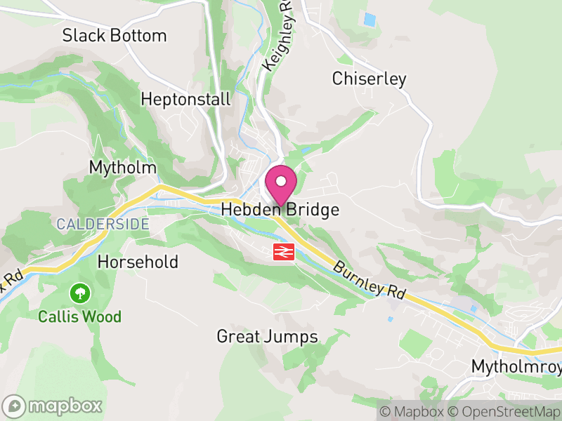 Map of Hebden Royd, Calderdale