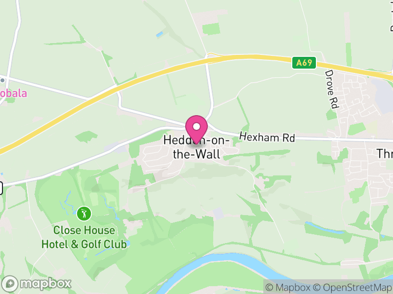 Map of Heddon-on-the-Wall, Northumberland