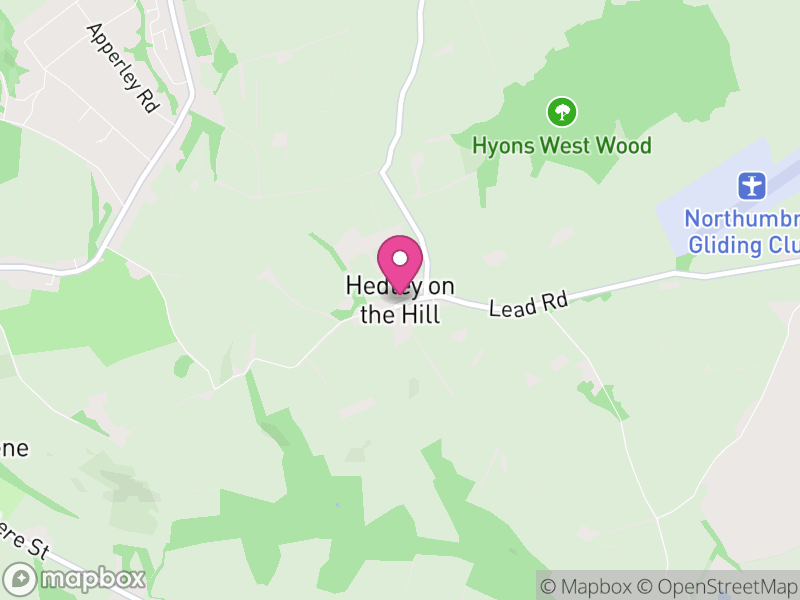 Map of Hedley, Northumberland