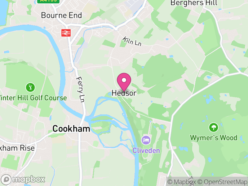 Map of Hedsor, Buckinghamshire