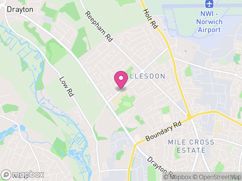 Map of Hellesdon, Broadland