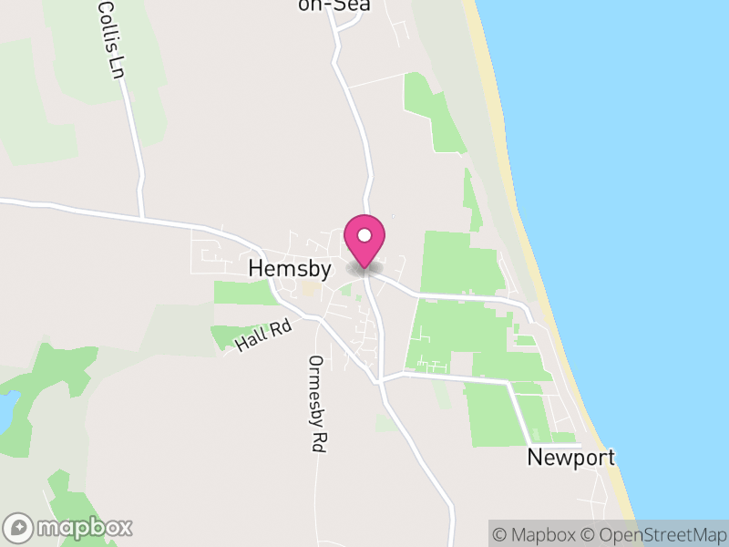 Map of Hemsby, Great Yarmouth