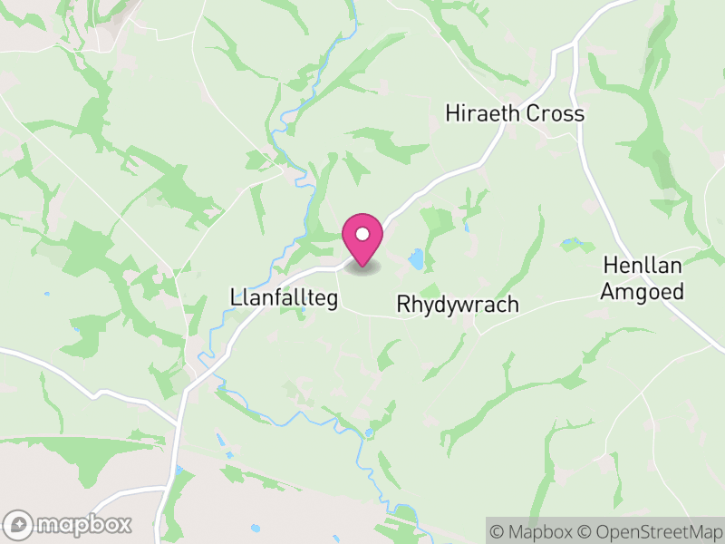 Map of Henllanfallteg, Sir Gaerfyrddin / Carmarthenshire