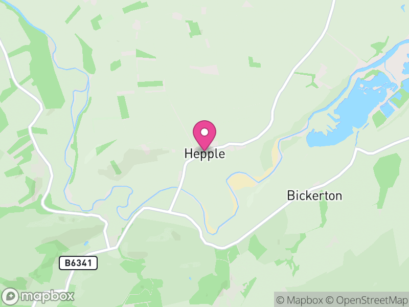 Map of Hepple, Northumberland