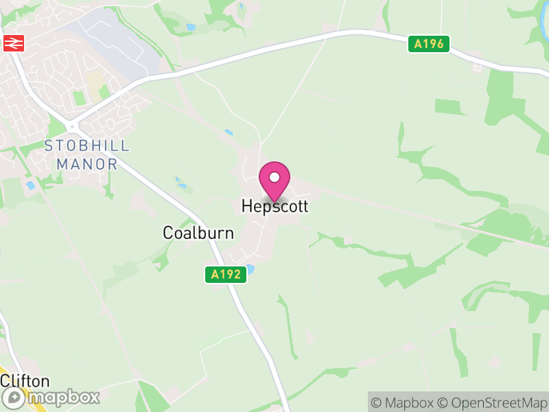 Map of Hepscott, Northumberland