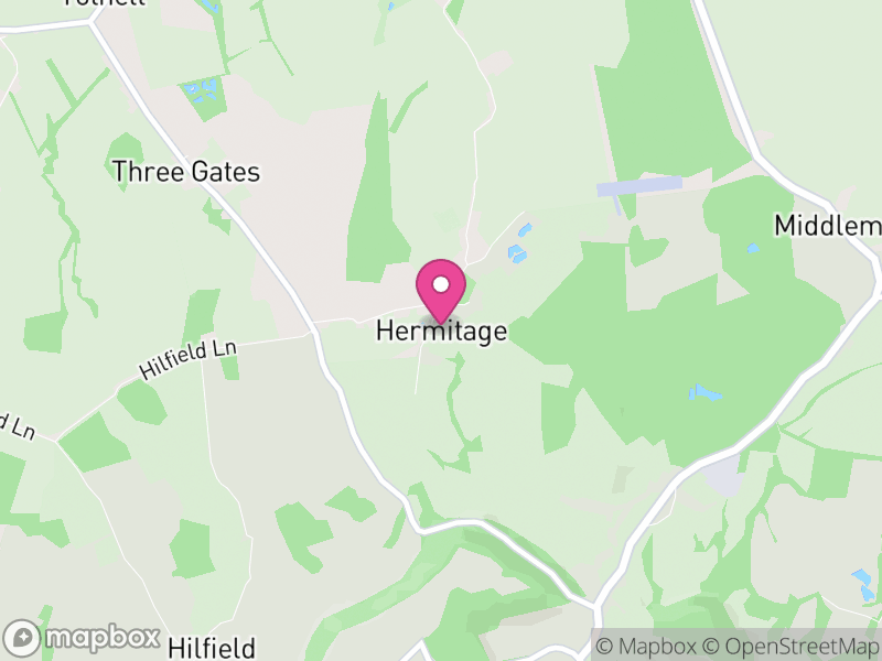 Map of Hermitage, Dorset