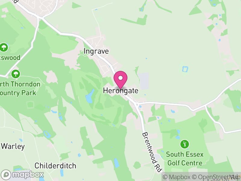 Map of Herongate and Ingrave, Brentwood