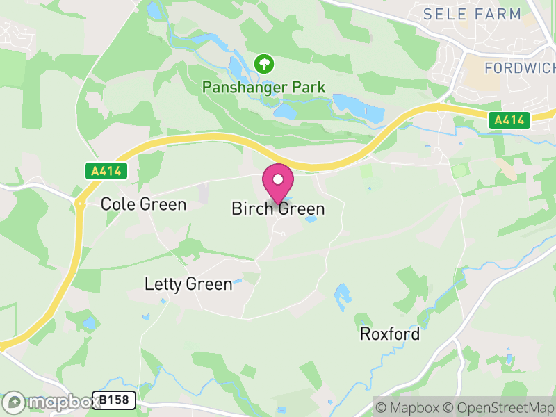 Map of Hertingfordbury, East Hertfordshire