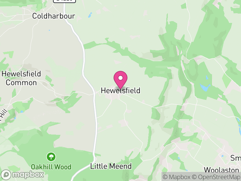 Map of Hewelsfield and Brockweir, Forest of Dean