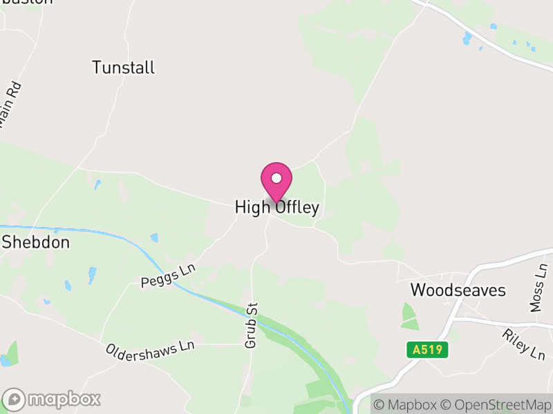 Map of High Offley, Stafford