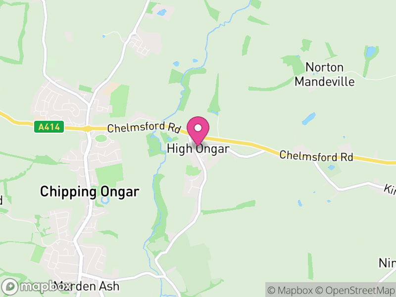 Map of High Ongar, Epping Forest