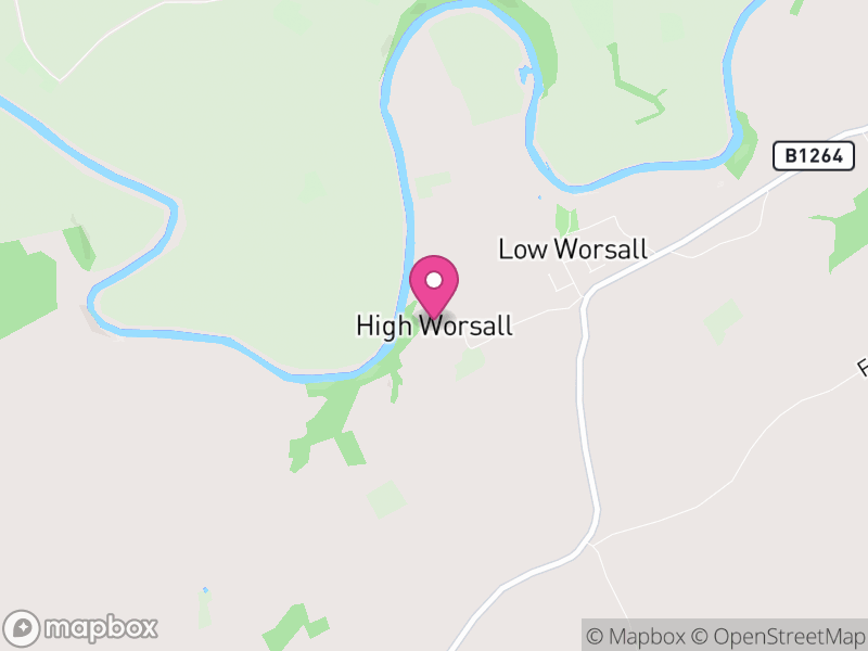 Map of High Worsall, North Yorkshire