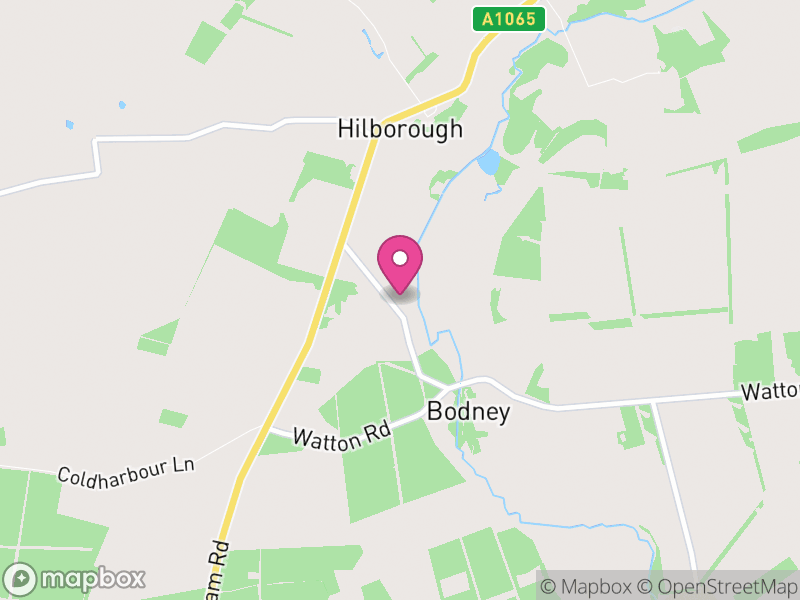 Map of Hilborough, Breckland