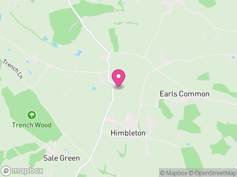 Map of Himbleton, Wychavon