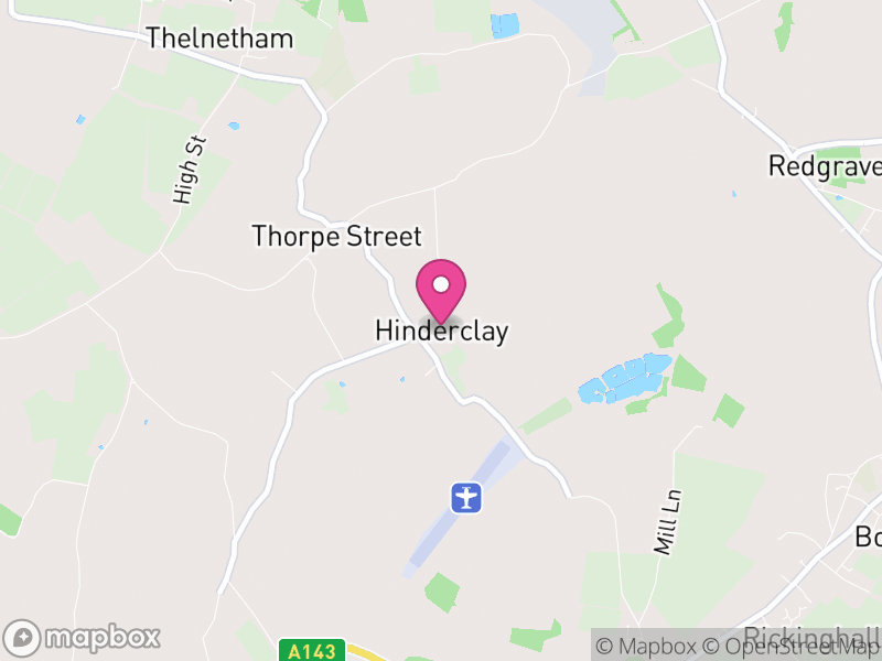 Map of Hinderclay, Mid Suffolk