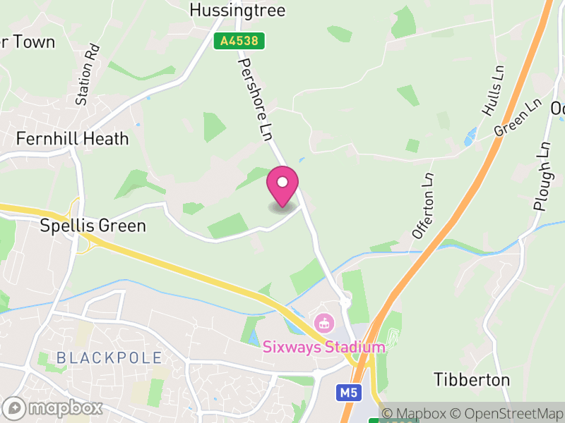 Map of Hindlip, Wychavon