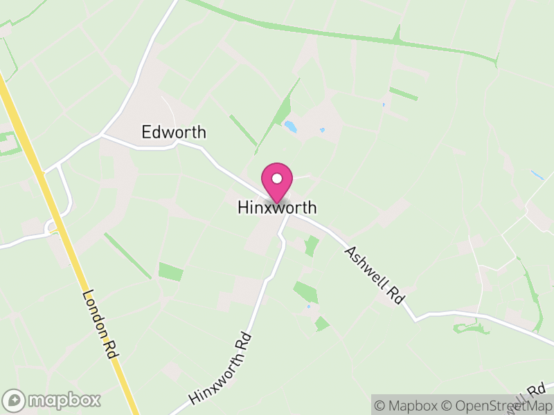 Map of Hinxworth, North Hertfordshire