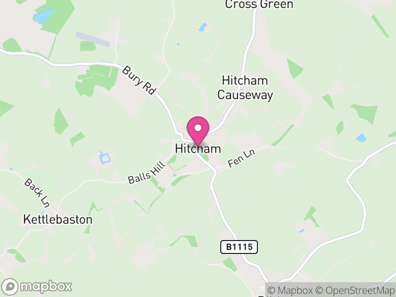 Map of Hitcham, Babergh