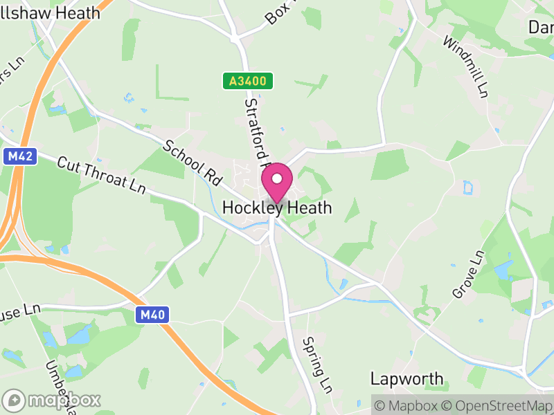 Map of Hockley Heath, Solihull