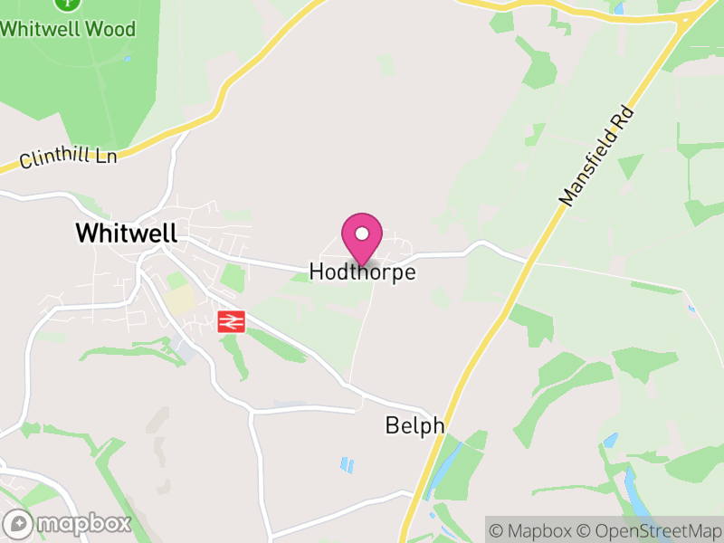 Map of Hodthorpe and Belph, Bolsover