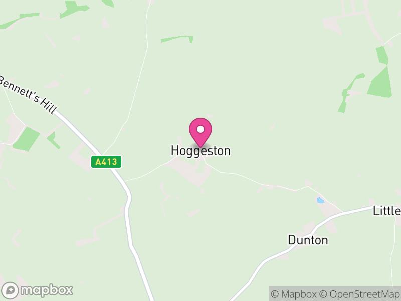 Map of Hoggeston, Buckinghamshire