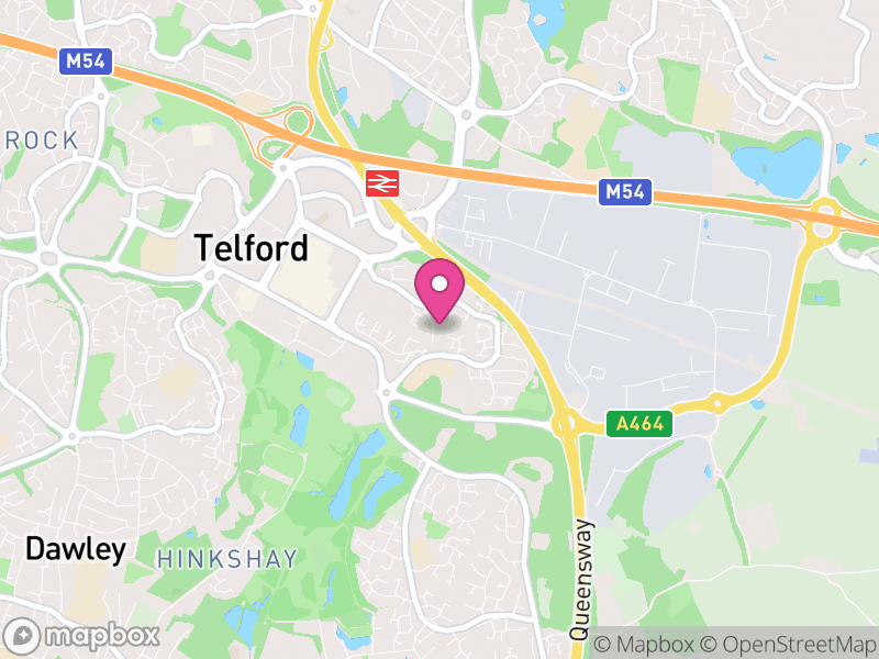 Map of Hollinswood and Randlay, Telford and Wrekin
