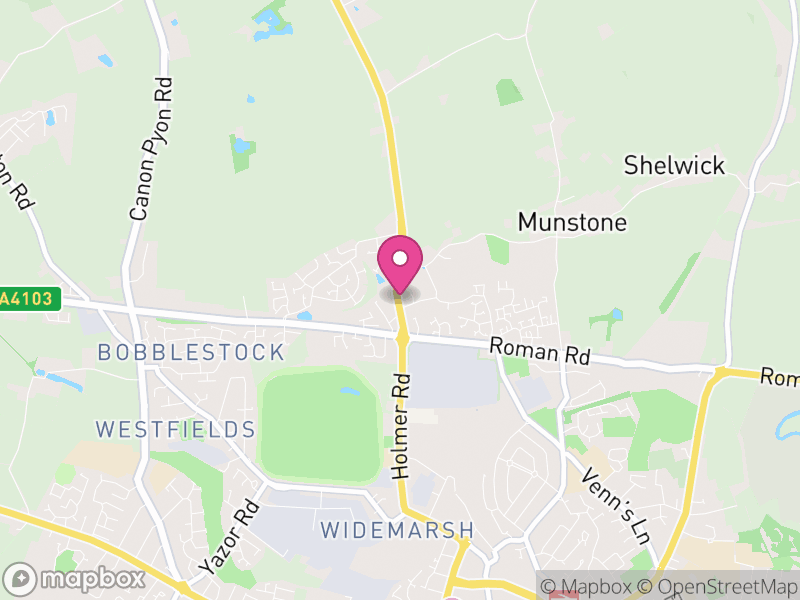 Map of Holmer & Shelwick, Herefordshire