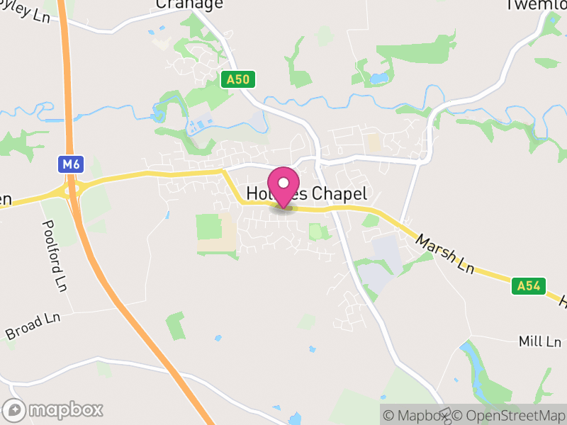Map of Holmes Chapel, Cheshire East