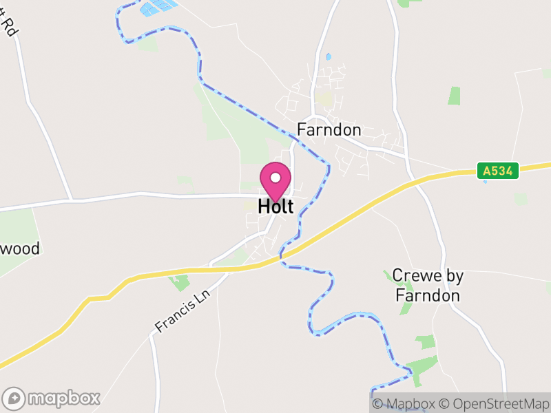 Map of Holt, Wrexham
