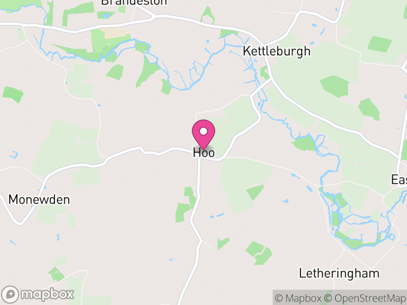 Map of Hoo, East Suffolk
