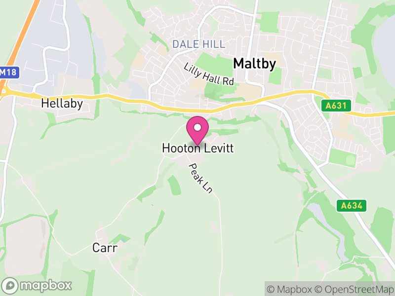 Map of Hooton Levitt, Rotherham
