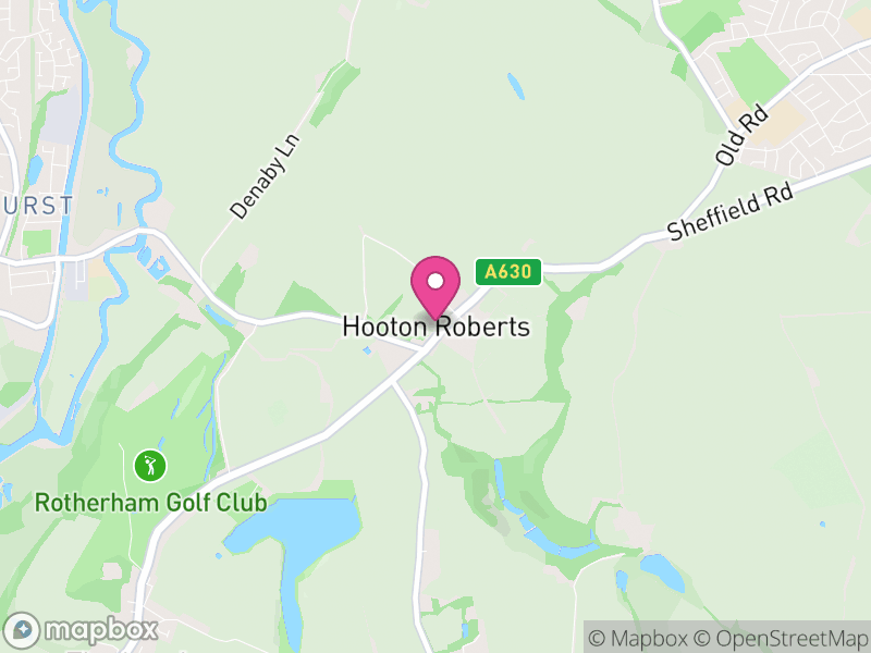 Map of Hooton Roberts, Rotherham