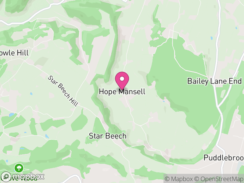 Map of Hope Mansell, Herefordshire