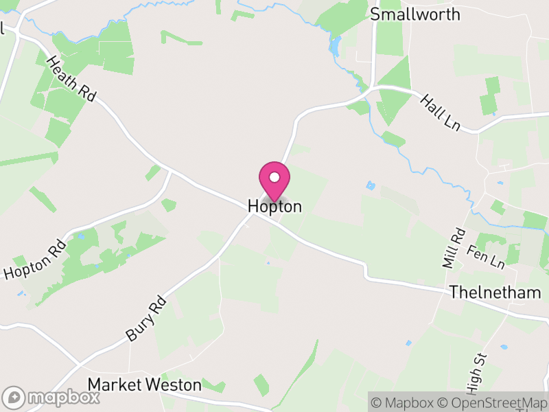 Map of Hopton, West Suffolk